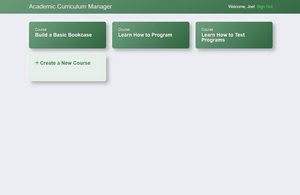 Full-Stack Academic Curriculum Manager Screenshot