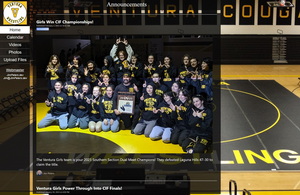 Ventura Wrestling Website Screenshot