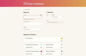 Interactive Form Screenshot